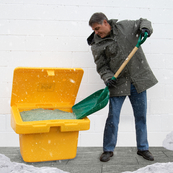 Yellow, 30" x 24" x 23", 5.5 Cu. Ft. / 500lb Cap., SOS Storage Bin