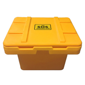 Yellow, 30" x 24" x 23", 5.5 Cu. Ft. / 500lb Cap., SOS Storage Bin