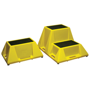 Yellow, 28" x 20" x 13" Single Step Stand, 500lbs load capacity, 10lbs weight